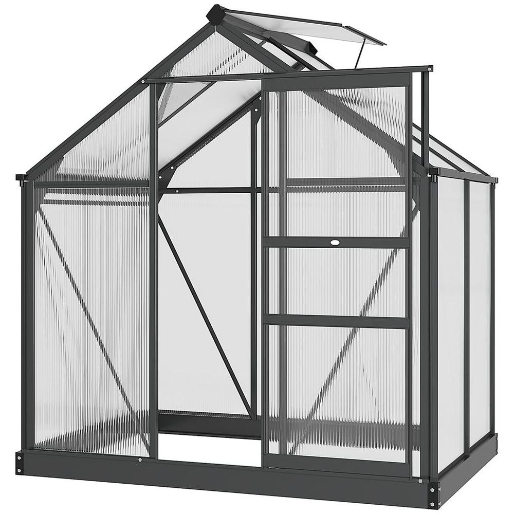 Premium 6x4ft Polycarbonate Garden Greenhouse | Aluminium Frame | Slide Door | High-Quality Shelter for Plants - SGP Garden Ltd
