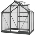 Premium 6x4ft Polycarbonate Garden Greenhouse | Aluminium Frame | Slide Door High-Quality Shelter for Plants - SGP Garden Ltd