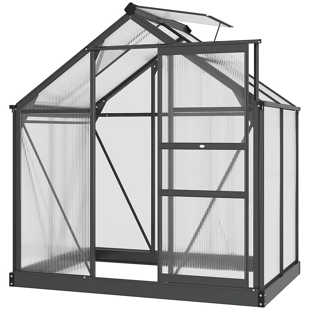 Premium 6x4ft Polycarbonate Garden Greenhouse | Aluminium Frame | Slide Door | High-Quality Shelter for Plants - SGP Garden Ltd