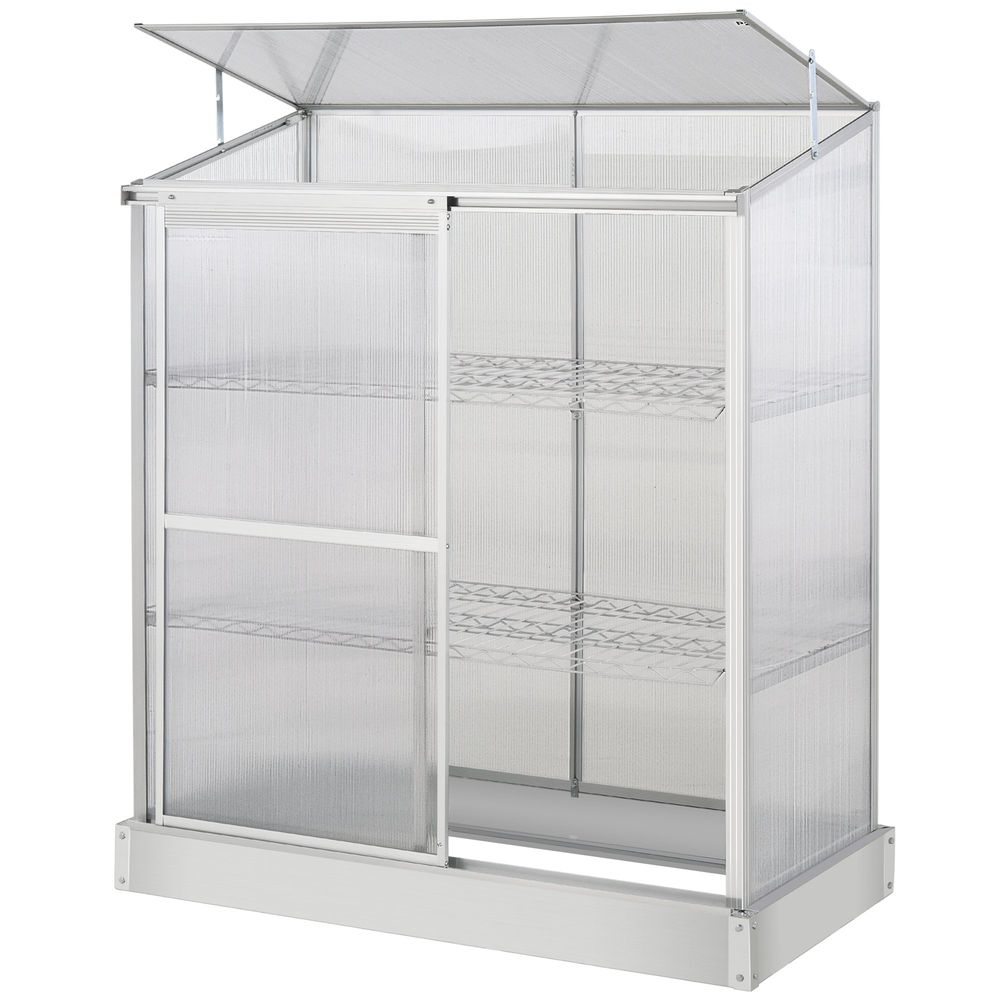 Premium Aluminium Greenhouse | 3 Tiers | Cold Frame | 129.5L x 58W x 140H cm - SGP Garden Ltd