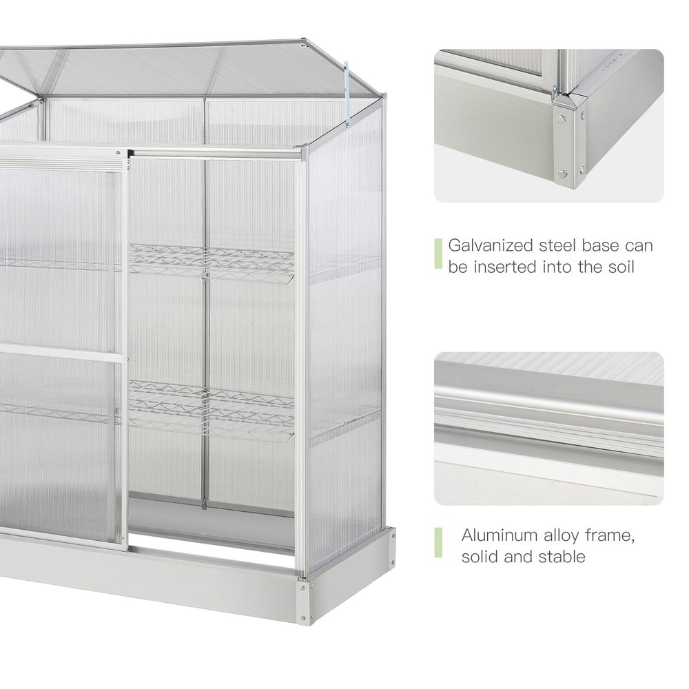 Premium Aluminium Greenhouse | 3 Tiers | Cold Frame | 129.5L x 58W x 140H cm - SGP Garden Ltd