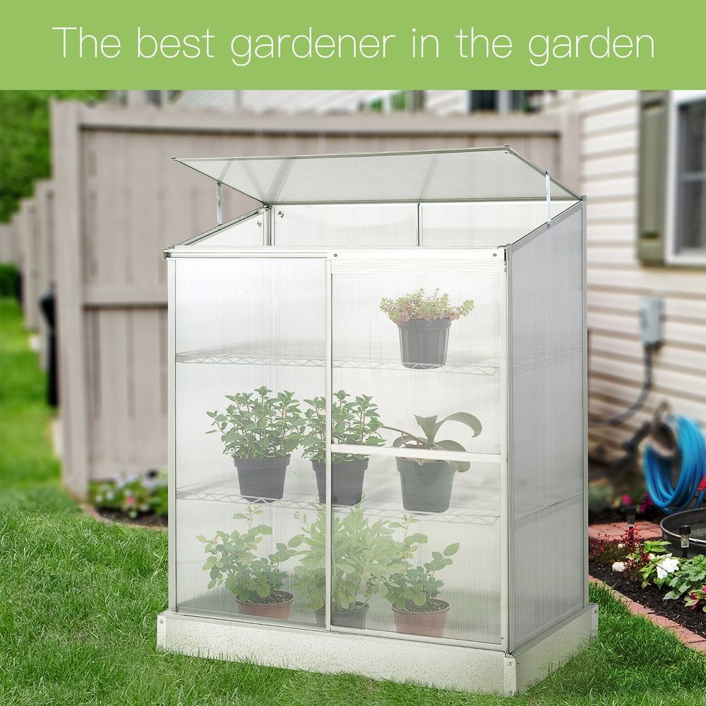 Premium Aluminium Greenhouse | 3 Tiers | Cold Frame | 129.5L x 58W x 140H cm - SGP Garden Ltd