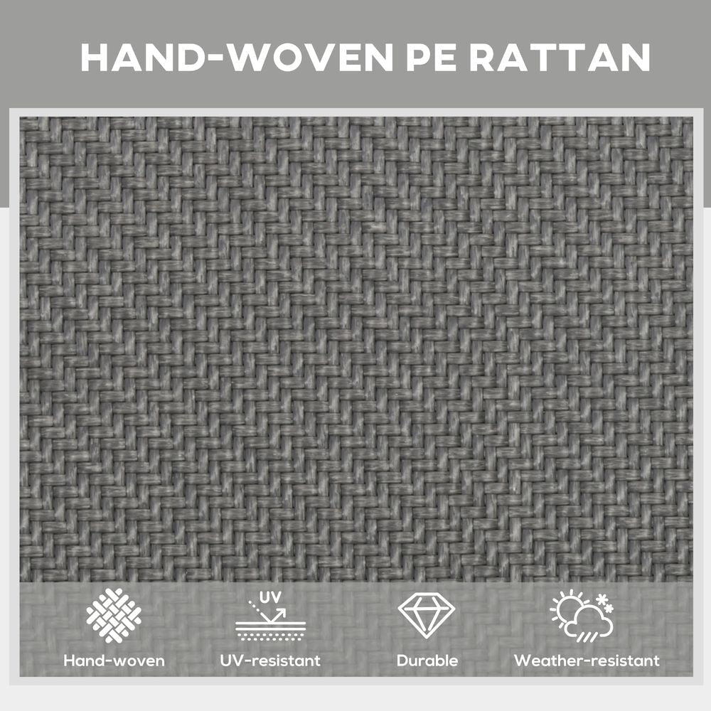 Premium Foldable PE Rattan Sun Lounger - 5-Level Adjustable Backrest - High-Quality Grey Finish! - SGP Garden Ltd