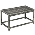 Premium Grey Outdoor Coffee Table - Durable Rattan Top, Sturdy Steel Frame, Spacious Design, Easy Assembly - SGP Garden Ltd