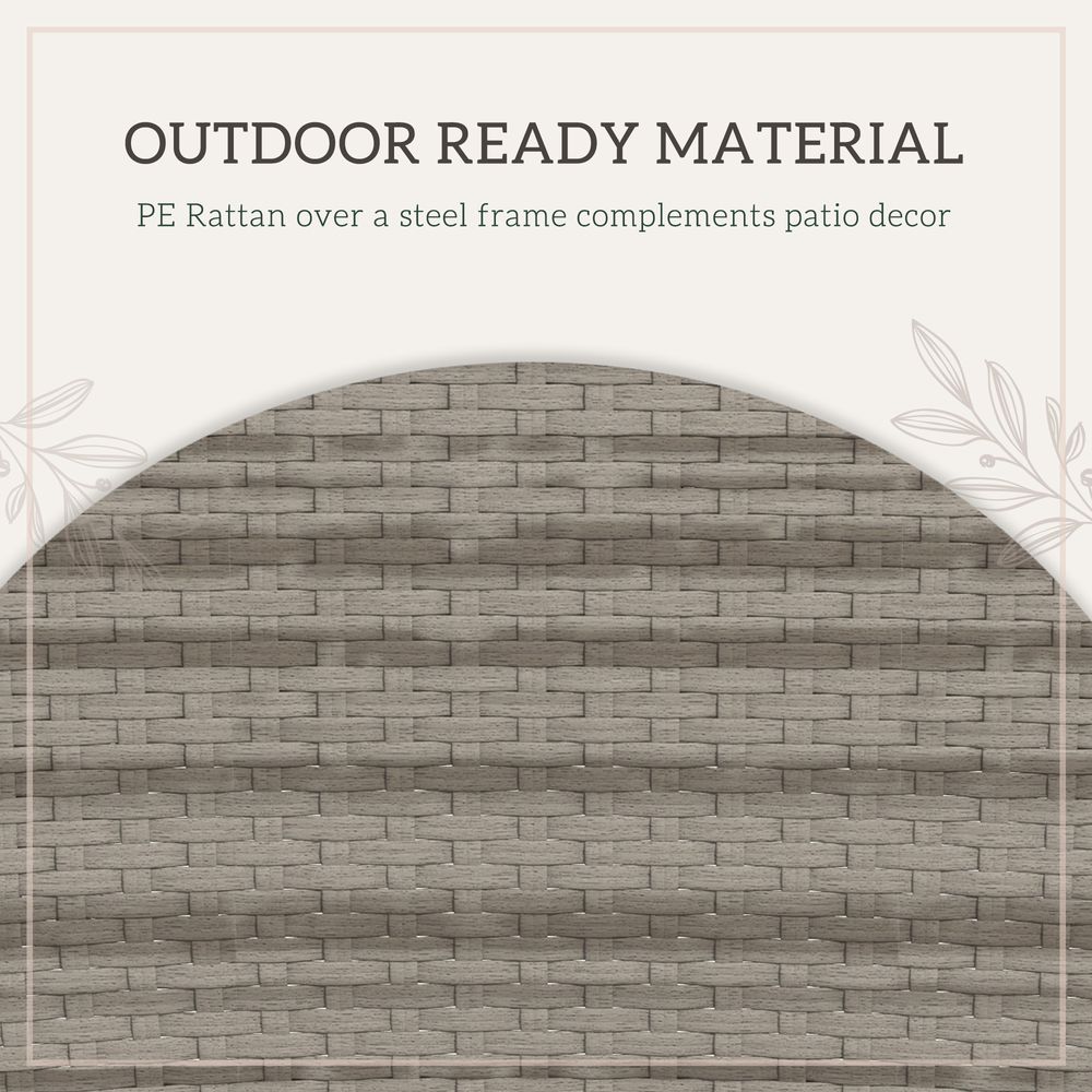 Premium Grey Rattan Garden Furniture Set: 5-Piece Patio Dining Set with Steel Frames & Padded Cushions - SGP Garden Ltd