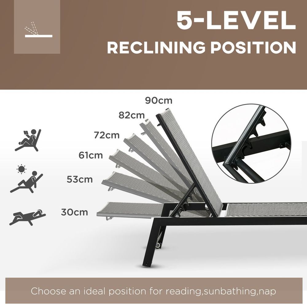 Rattan Sun Loungers - 5-Position Backrest & Wheels - Best Quality - Perfect for Relaxation - Professional Seller