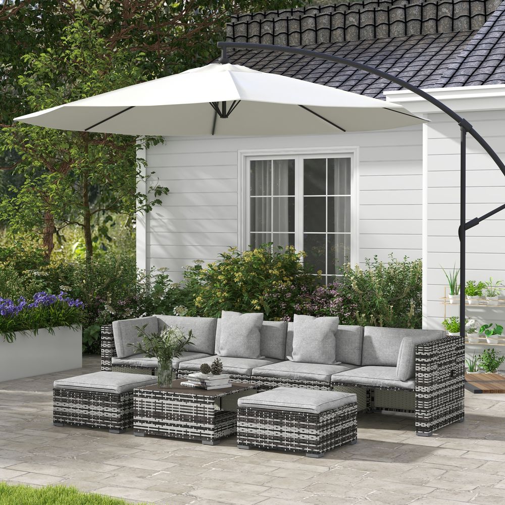 Premium Outsunny 7-Piece Rattan Garden Furniture Set - High-Quality, All-Weather, Stylish Patio - SGP Garden Ltd