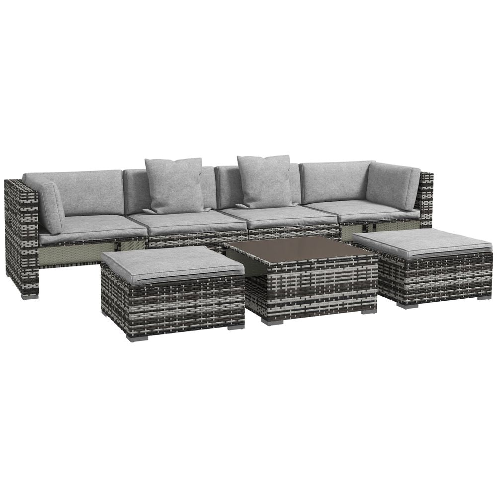 Premium Outsunny 7-Piece Rattan Garden Furniture Set - High-Quality, All-Weather, Stylish Patio - SGP Garden Ltd