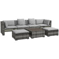 Premium Outsunny 7-Piece Rattan Garden Furniture Set - High-Quality, All-Weather, Stylish Patio - SGP Garden Ltd