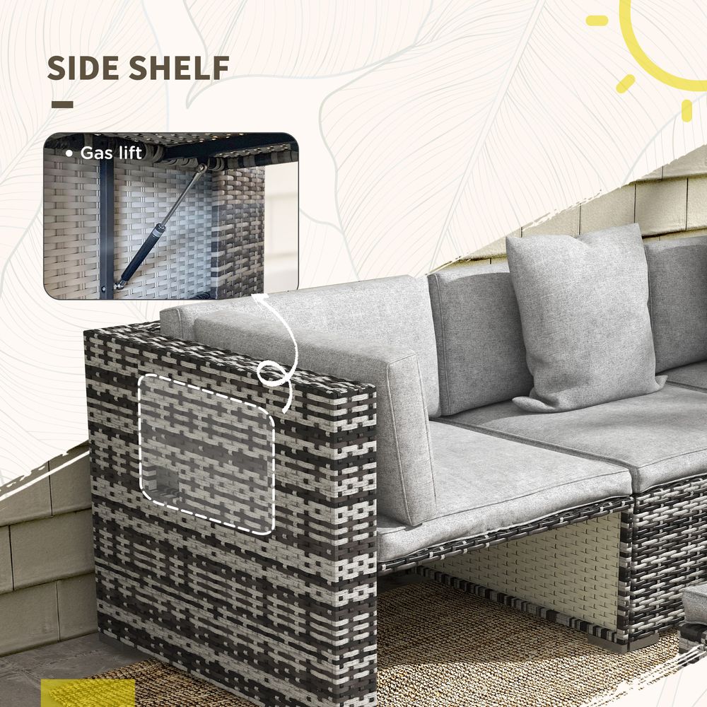 Premium Outsunny 7-Piece Rattan Garden Furniture Set - High-Quality, All-Weather, Stylish Patio - SGP Garden Ltd