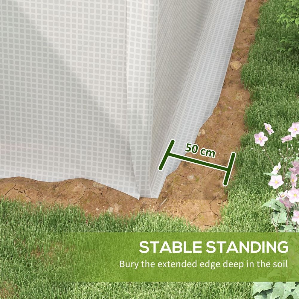 Premium Outsunny Polytunnel Greenhouse: 4x3x2m, UV-Resistant PE Cover, Door - SGP Garden Ltd