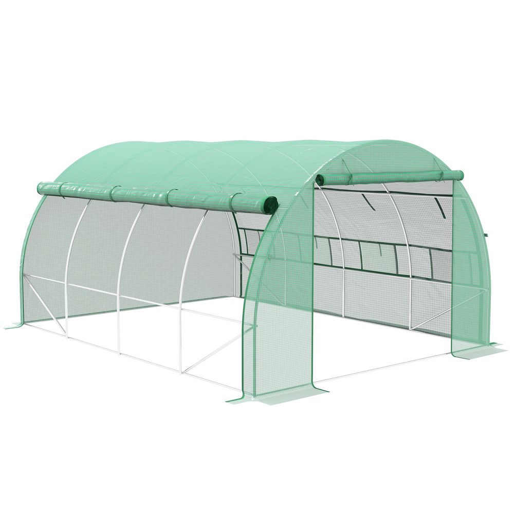 Premium Poly Tunnel Greenhouse - 4x3x2m, Steel Frame, Durable Plastic Cover, Easy Assembly - Ideal for Plant Growth & Shelter - SGP Garden Ltd