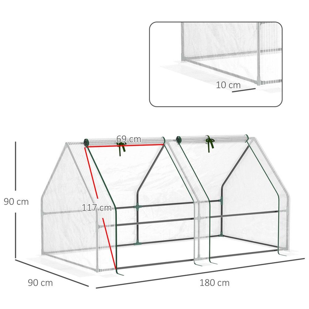 Premium Quality Mini Greenhouse: Portable, Steel Frame, Mesh Cover. Protect & Nourish Plants and Vegetables! - SGP Garden Ltd