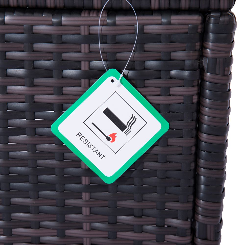 Premium Rattan Footstool Wicker Ottoman | Padded Seat Cushion | High Quality Furniture - SGP Garden Ltd