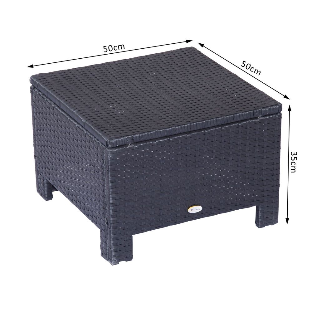 Premium Rattan Footstool Wicker Ottoman | Padded Seat Cushion | High Quality Furniture - SGP Garden Ltd