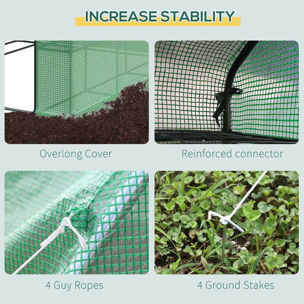 Premium Walk-In Greenhouse w/ Removable Cover & Shelves - High-Quality & Eco-Friendly - 244x180x210cm - SGP Garden Ltd