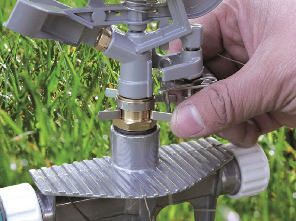Pulsating Lawn Sprinkler - Triton White Line Garden Hose Pipe Garden Watering - SGP Garden Ltd