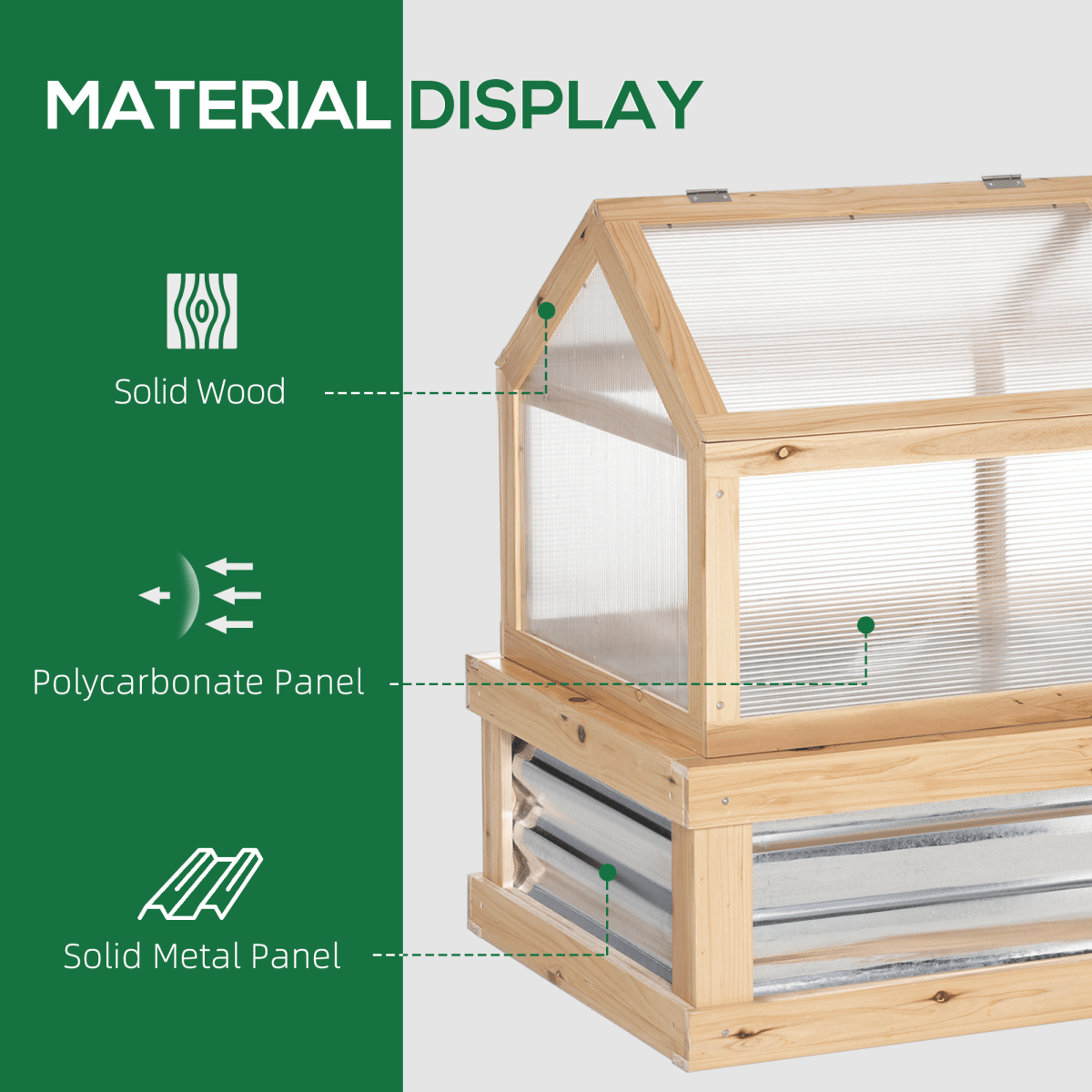Raised Garden Flower Bed Kit with Greenhouse - SGP Garden Ltd