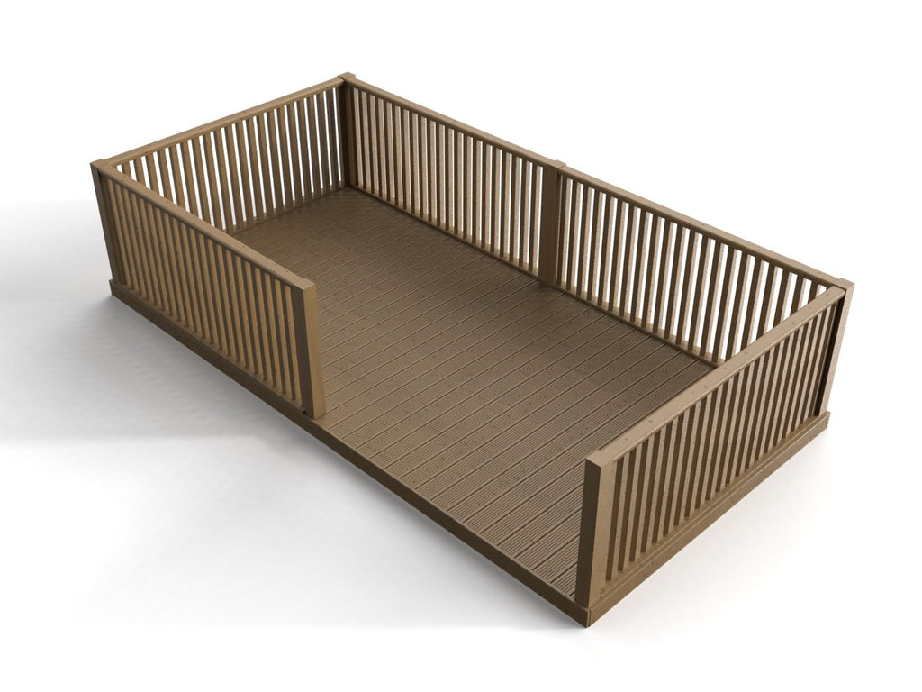 Rectangular Decking Kit With Balustrades V.4 - SGP Garden Ltd
