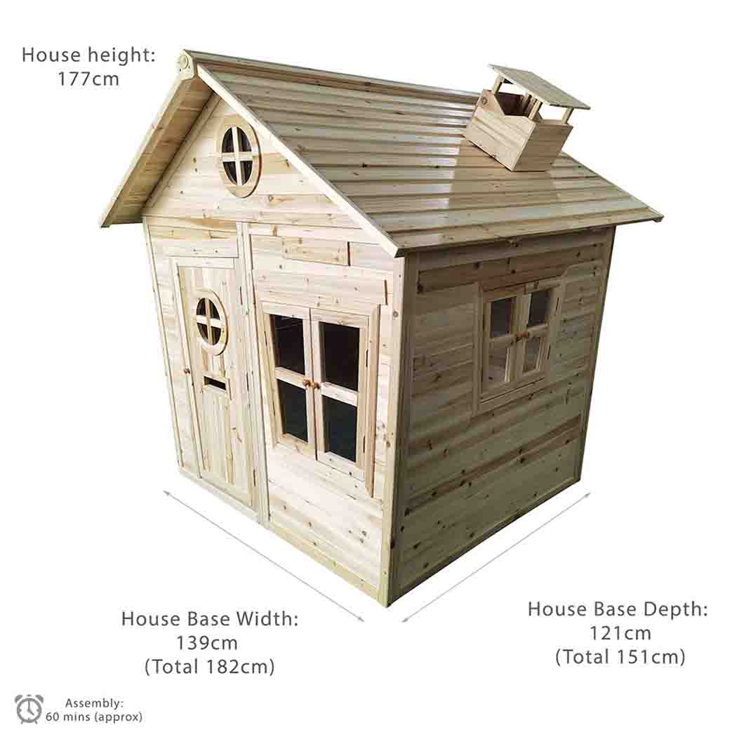 Redwood Mansion Wooden Playhouse - for Kids of All Ages - SGP Garden Ltd