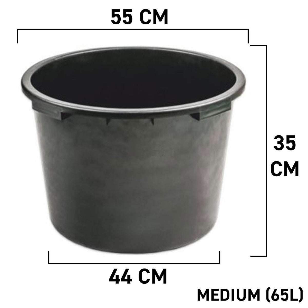 Round Mixing Tub 65L Outdoor Watering Kit DIY Workshop Accessory - SGP Garden Ltd