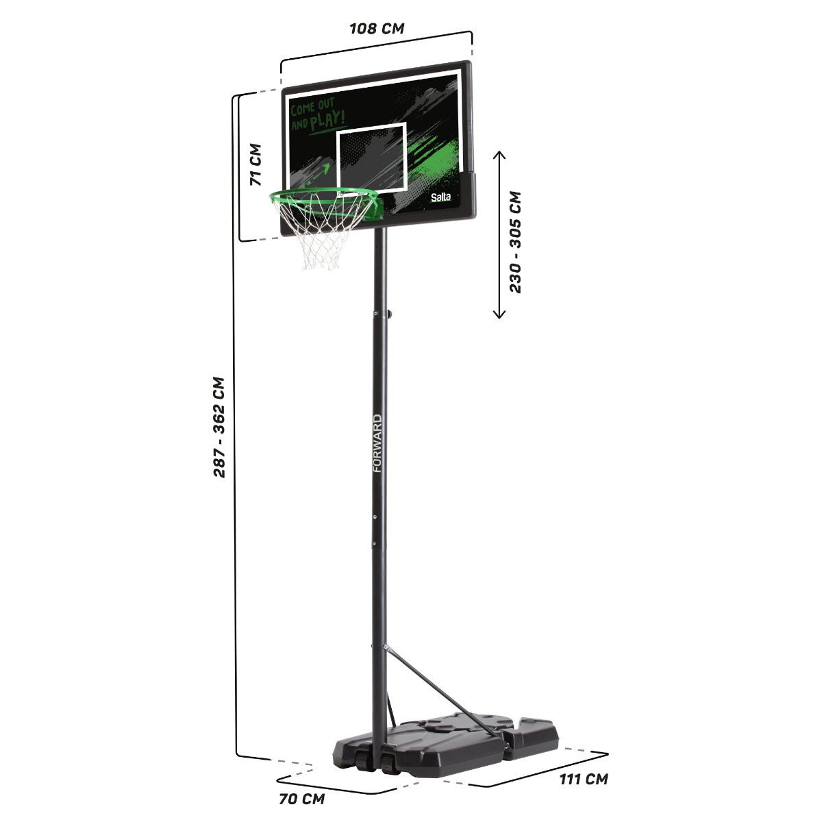 Salta Forward Freestanding Basketball Hoop - SGP Garden Ltd