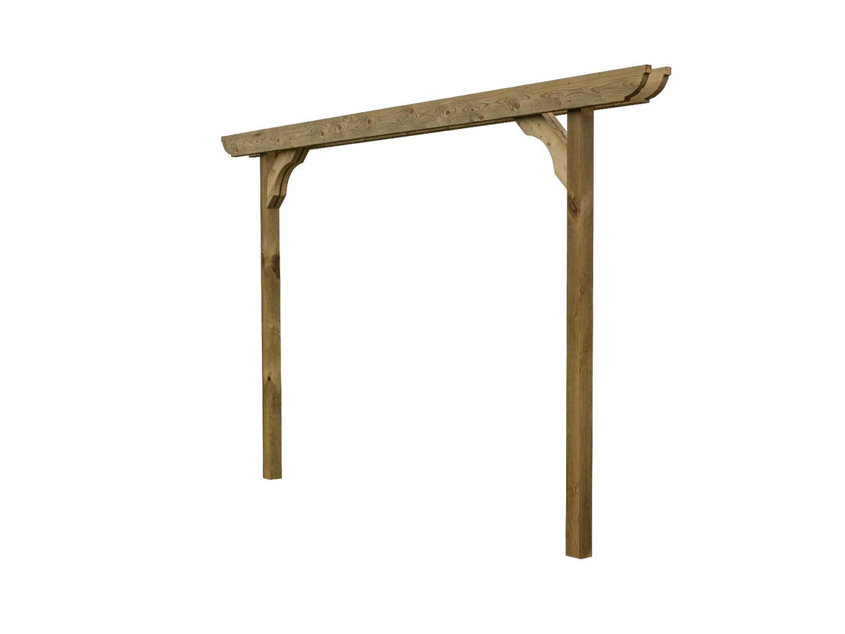Screen Double Beam Pergola, Plant Climbing Arbour - Corbel Sculpted Brace - SGP Garden Ltd