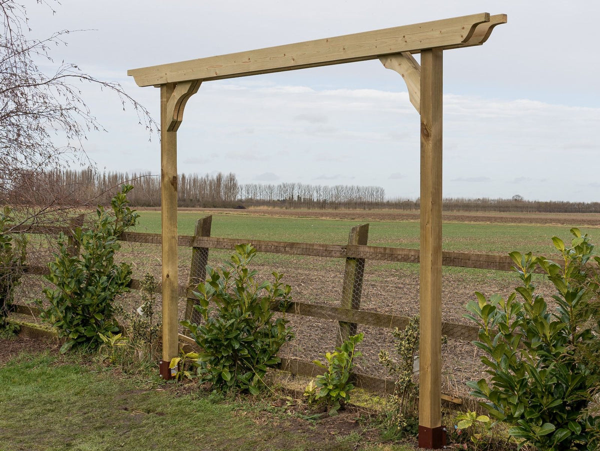 Screen Double Beam Pergola, Plant Climbing Arbour - Sculpted Brace - SGP Garden Ltd