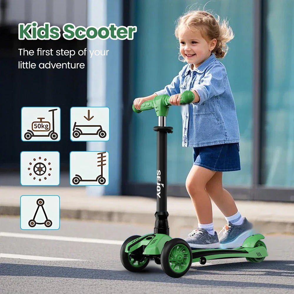SEJOY 3-in-1 Kids Balance Scooter – Foldable, Light-Up Wheels - SGP Garden Ltd