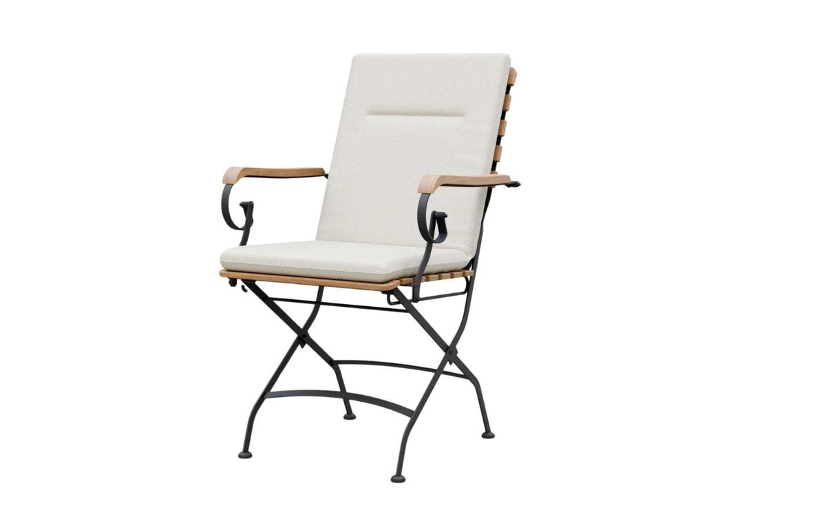 Sicily 4 Seater Teak and Wrought Iron Rectangular 120cm Garden Dining Set - SGP Garden Ltd