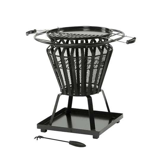 Signa Firebasket with 360° Heat & Integrated Cooking Grill - SGP Garden Ltd
