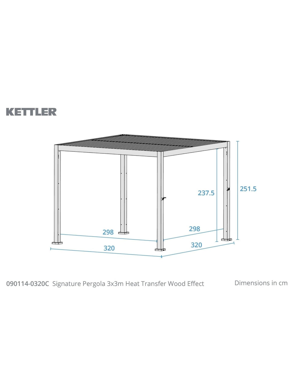 Signature Pergola 3 x 3m with 3 Blinds Incl Delivery and Installation - SGP Garden Ltd