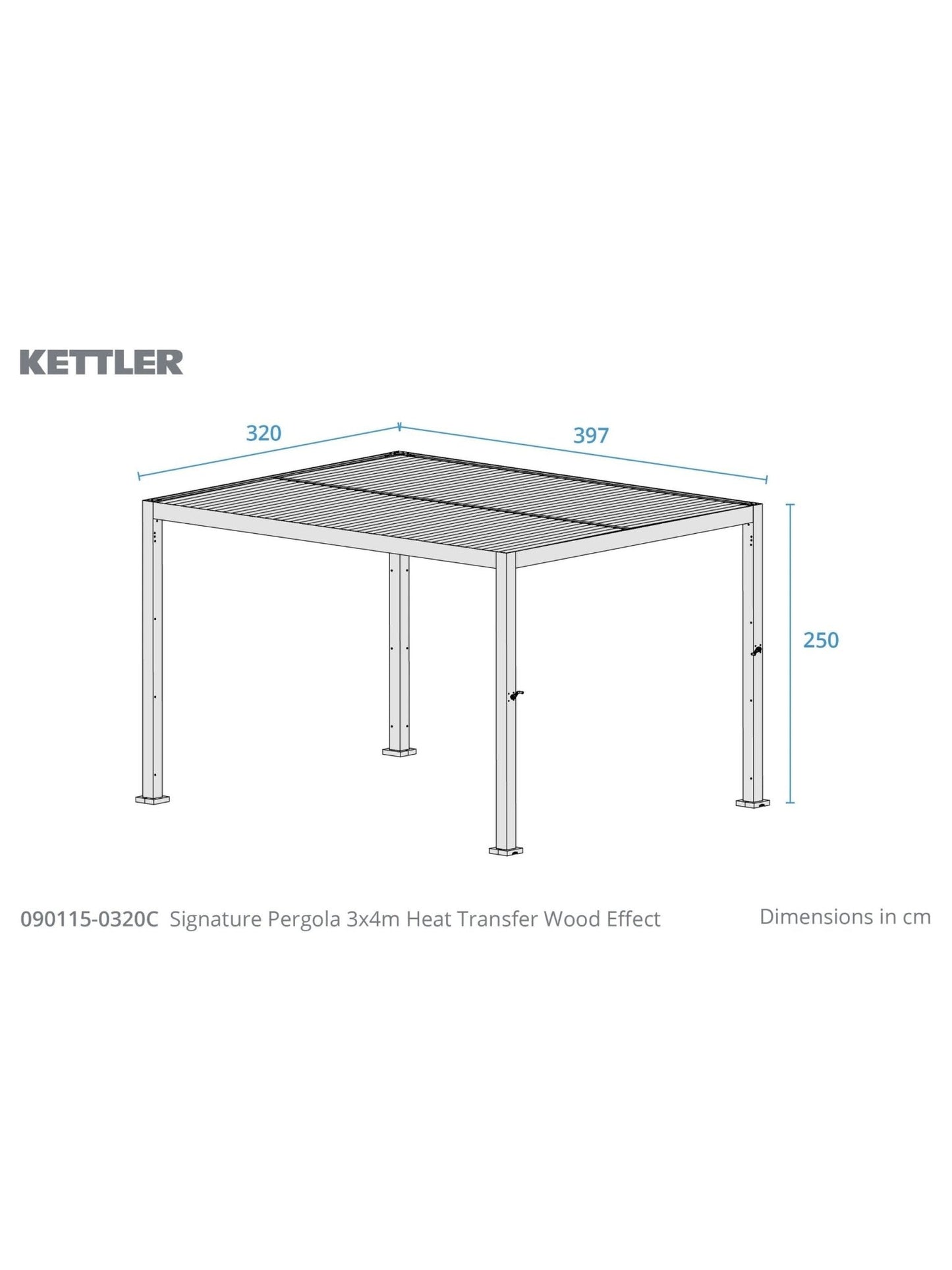 Signature Pergola 3 x 4m with 3 Blinds Incl Delivery and Installation - SGP Garden Ltd
