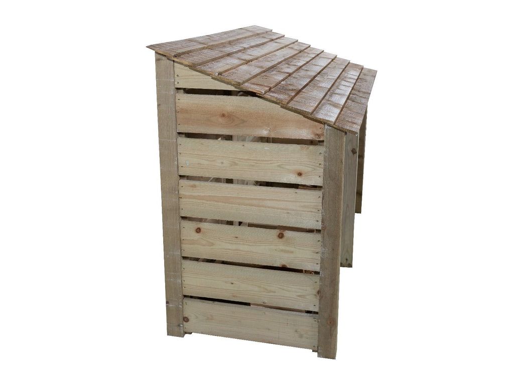 Slatted Wooden Log Store with Doors W-187cm, H-126cm or 180cm, D-88cm - SGP Garden Ltd