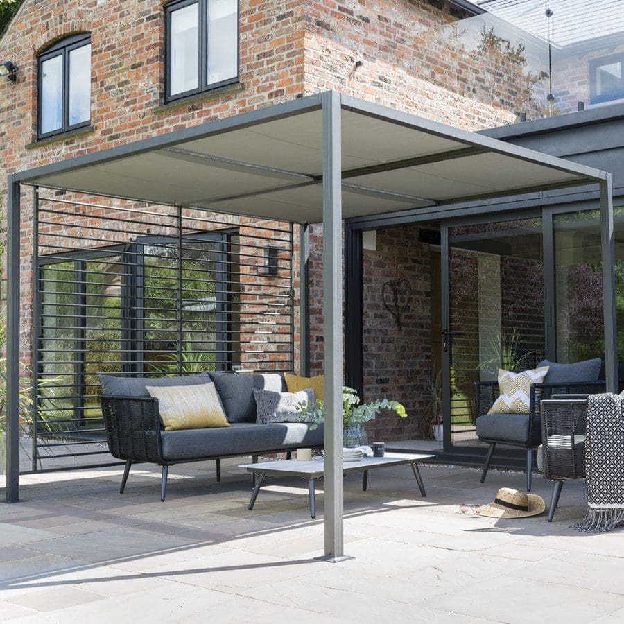 Sliding Roof Gazebo 2.8m x 2.8m - Sunshade - SGP Garden Ltd