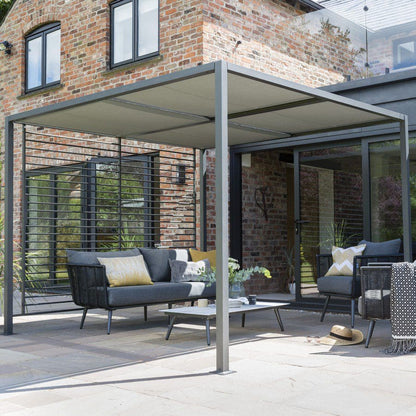 Sliding Roof Gazebo 2.8m x 2.8m - Sunshade - SGP Garden Ltd
