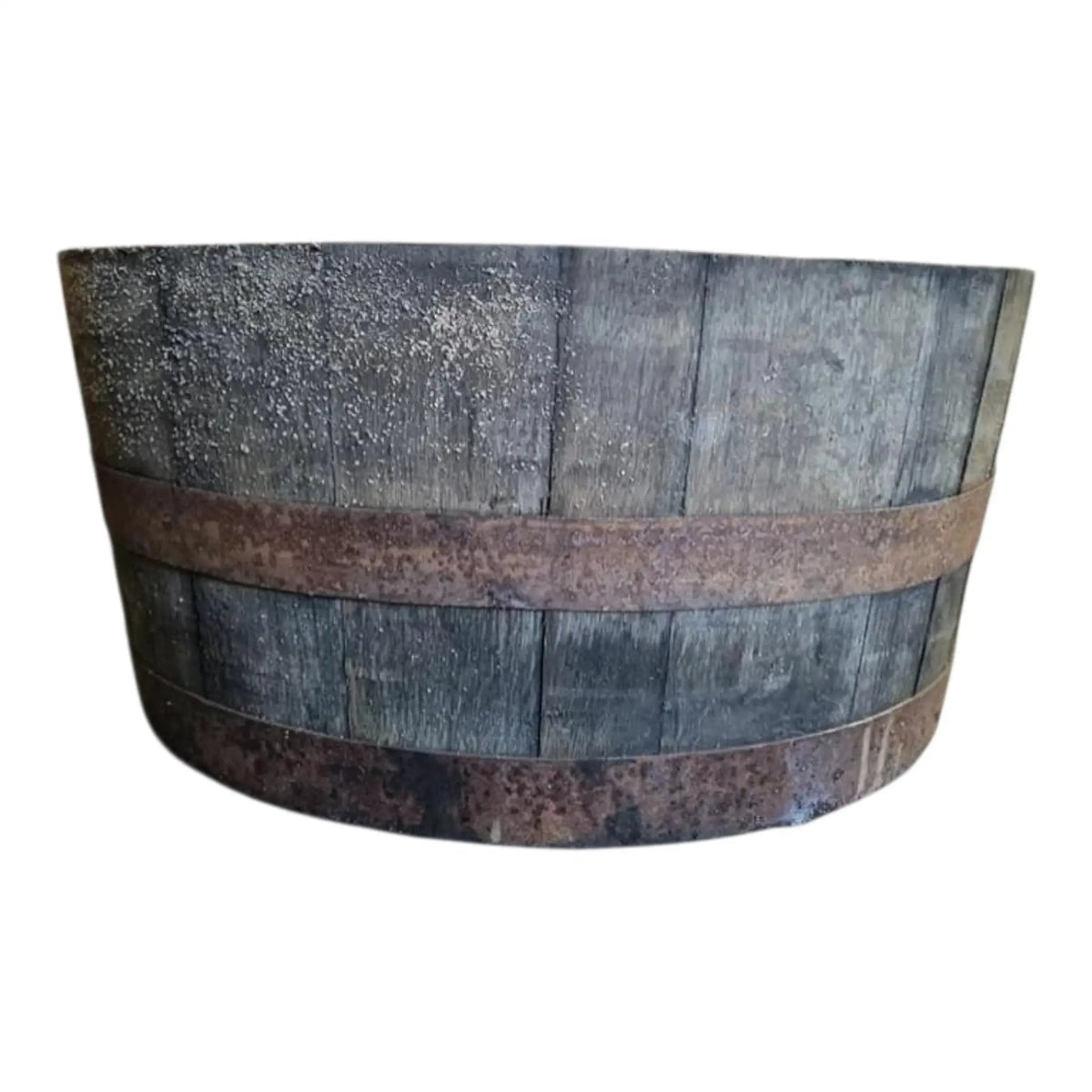 Small Whisky Barrel Flower Pot Planter – 25cm High Reclaimed Oak Garden Planter - SGP Garden Ltd