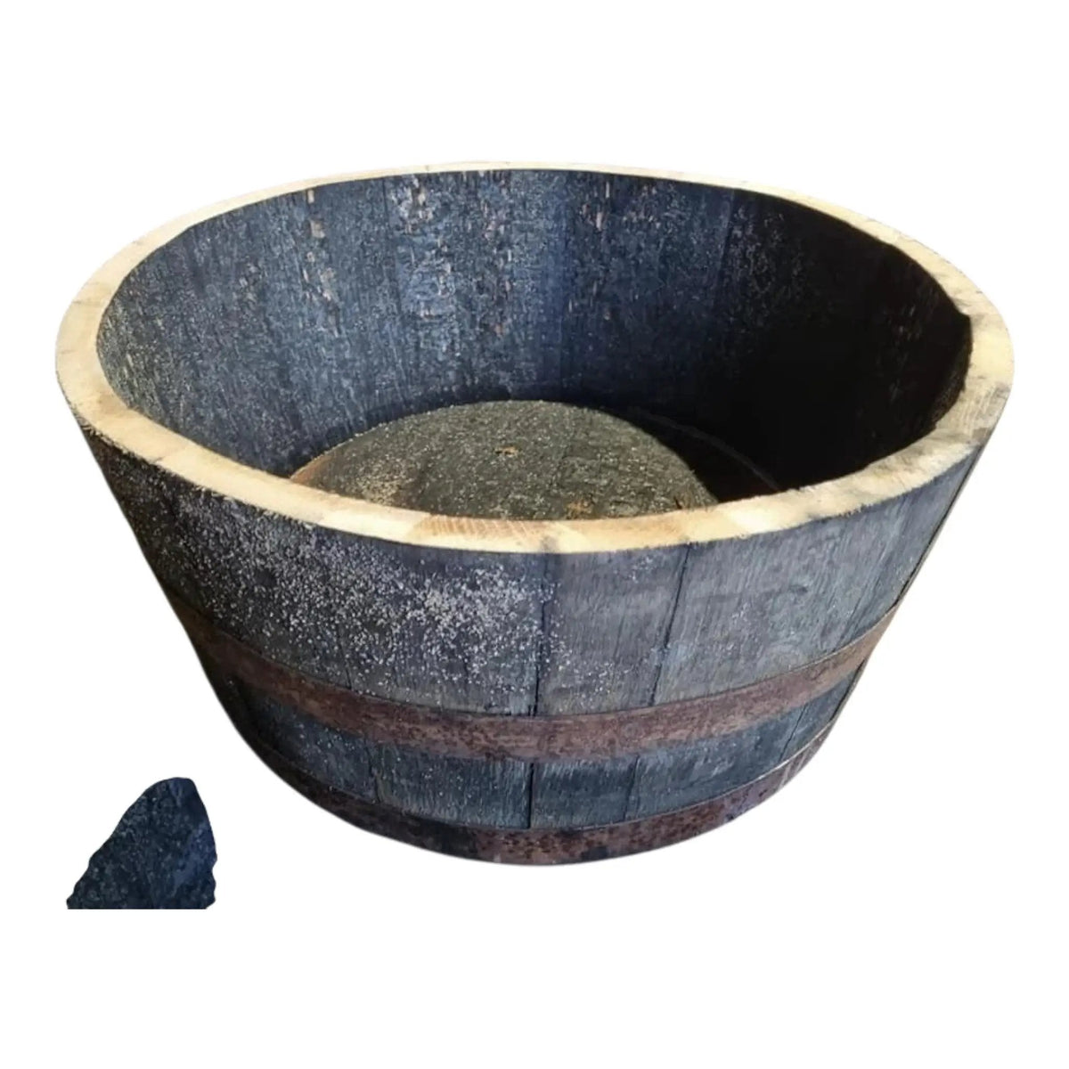 Small Whisky Barrel Flower Pot Planter – 25cm High Reclaimed Oak Garden Planter - SGP Garden Ltd
