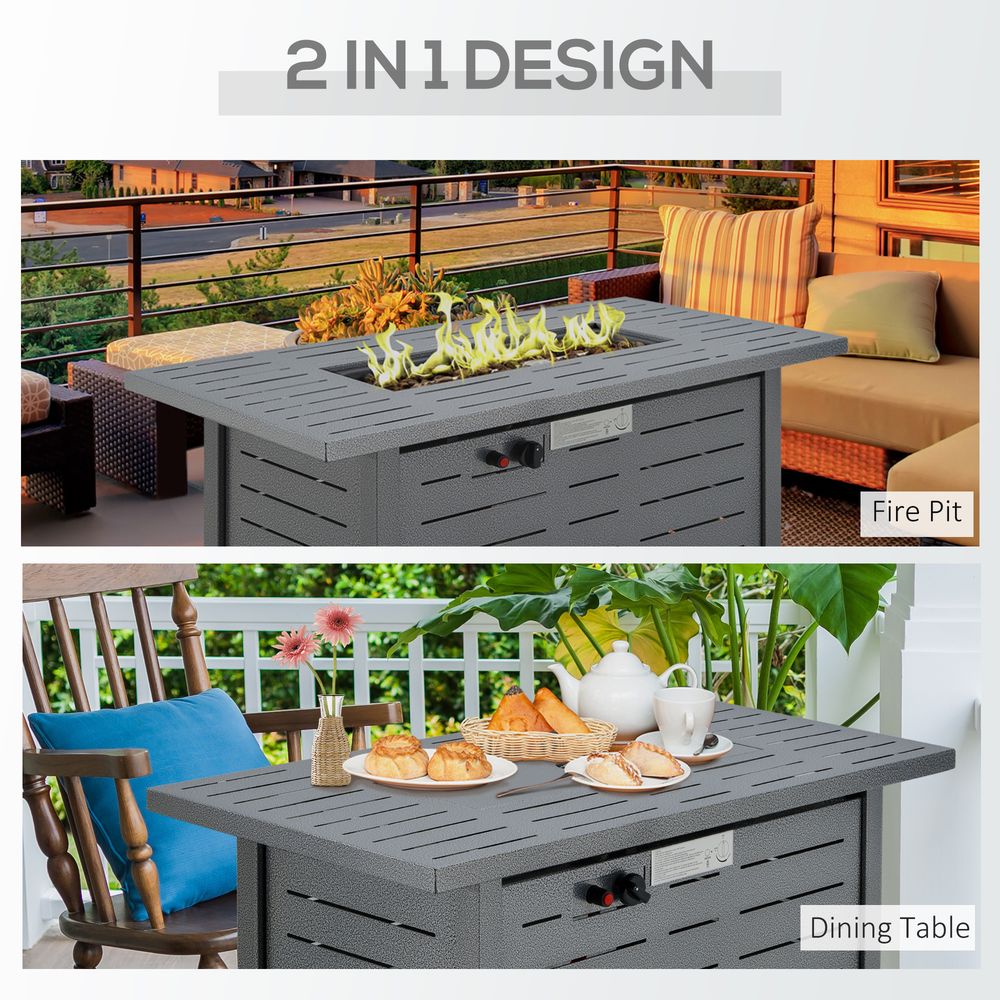 Smokeless Propane Fire Pit Table Outdoor Heater with Lid - High Quality Construction - Free Shipping! - SGP Garden Ltd
