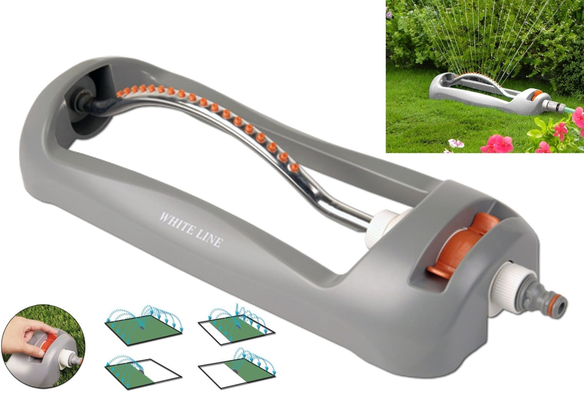 Standard Oscillating Sprinkler White Line DIY Workshop Accessory Garden Watering - SGP Garden Ltd