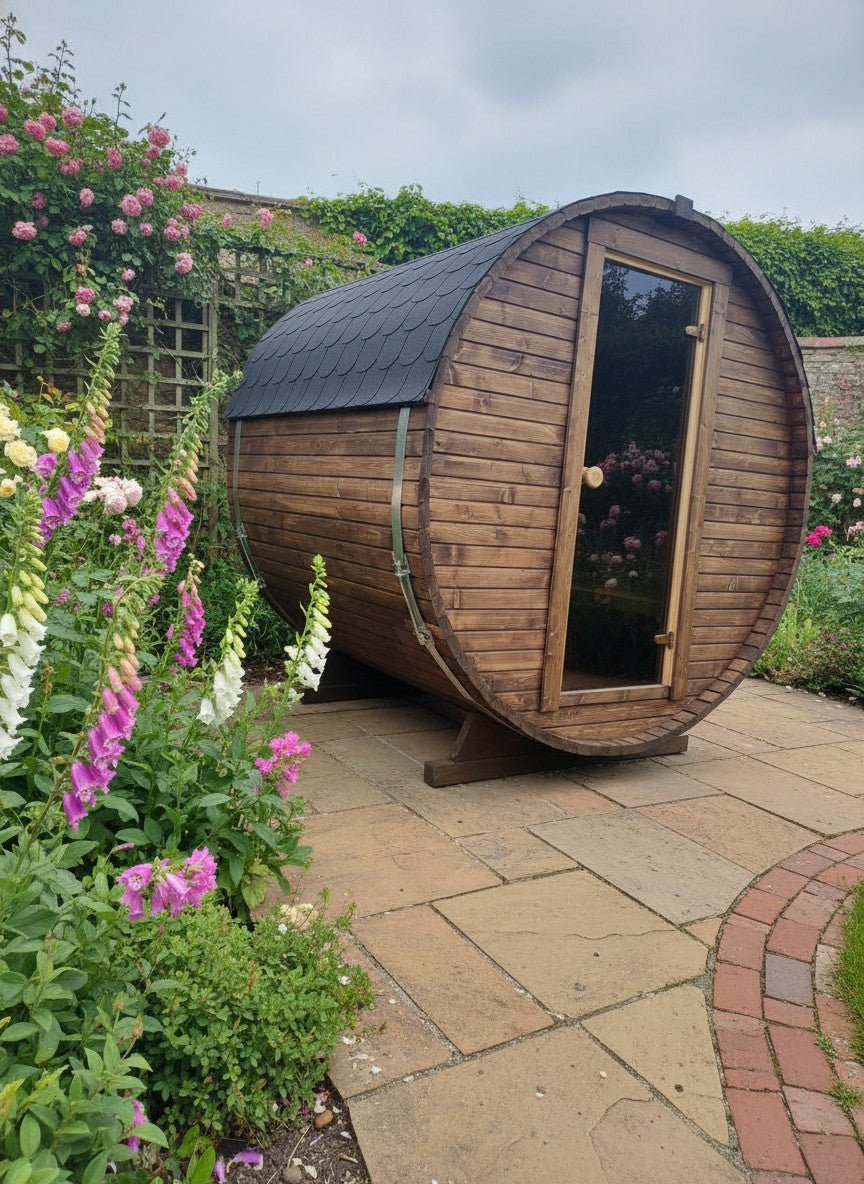 Steam & Oak Gas Barrel Sauna 1.8m (Electric Option) - SGP Garden Ltd