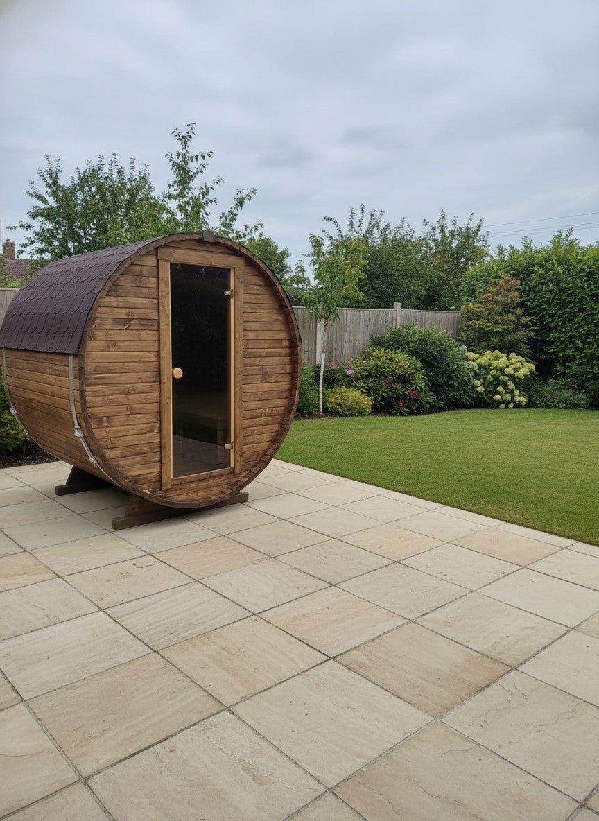 Steam & Oak Gas Barrel Sauna 1.8m (Electric Option) - SGP Garden Ltd