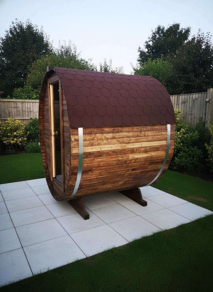 Steam & Oak Gas Barrel Sauna 1.8m (Electric Option) - SGP Garden Ltd