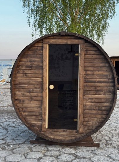 Steam & Oak Gas Barrel Sauna 1.8m (Electric Option) - SGP Garden Ltd