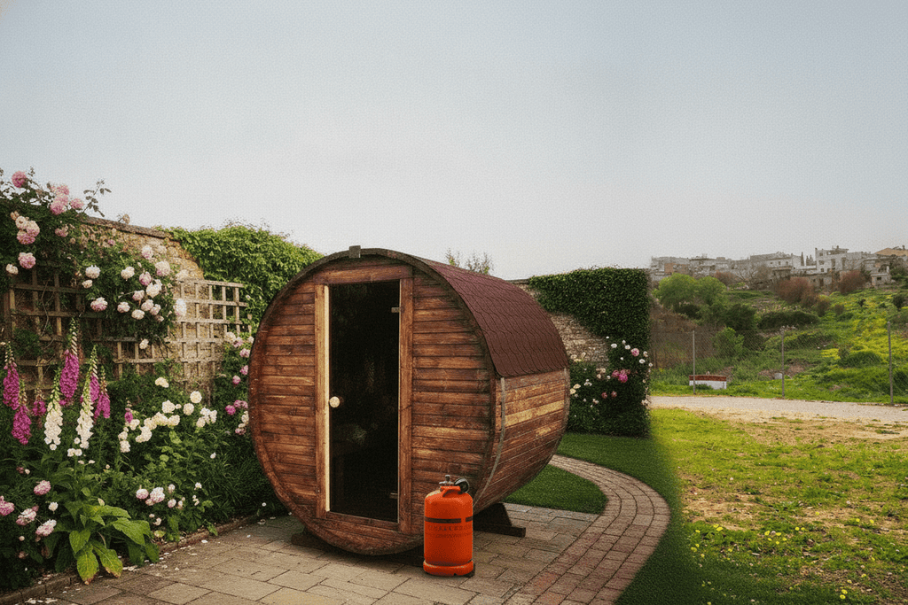Steam & Oak Gas Barrel Sauna 1.8m (Electric Option) - SGP Garden Ltd