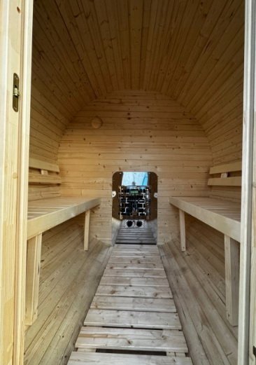 Steam & Oak Gas Barrel Sauna 1.8m (Electric Option) - SGP Garden Ltd