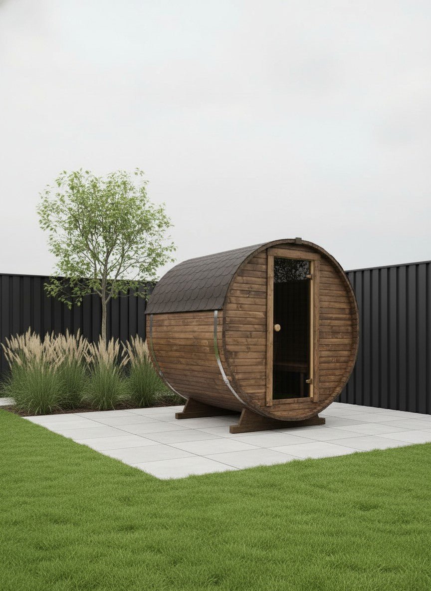 Steam & Oak Gas Barrel Sauna 1.8m (Electric Option) - SGP Garden Ltd