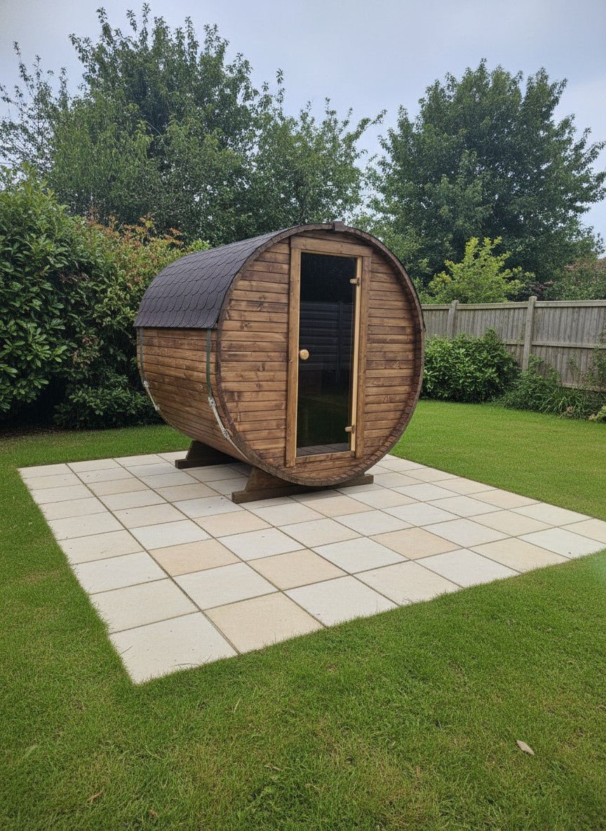 Steam & Oak Gas Barrel Sauna 1.8m (Electric Option) - SGP Garden Ltd