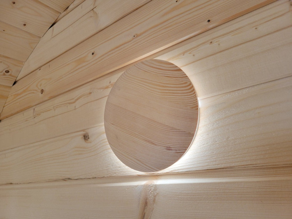 Steam & Oak Gas Barrel Sauna 2.4m with Porch (Electric or Wood-Fired) - SGP Garden Ltd