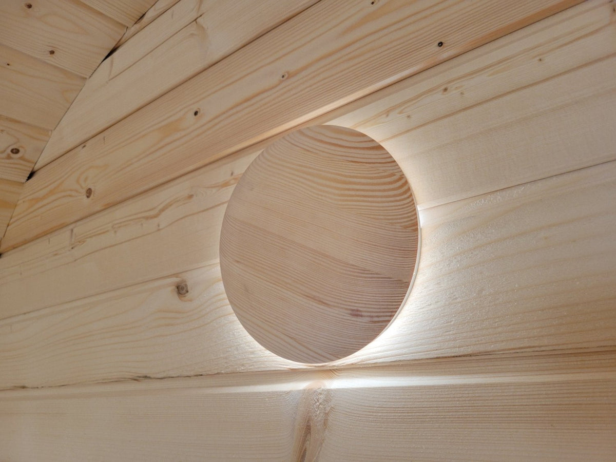 Steam & Oak Gas Barrel Sauna 2.4m with Porch (Electric or Wood-Fired) - SGP Garden Ltd